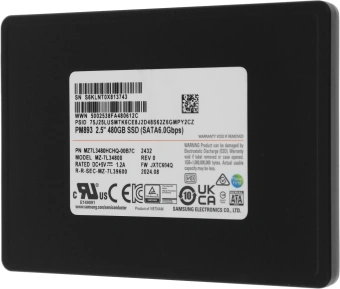 Накопитель SSD Samsung SATA-III 480GB MZ7L3480HCHQ-00B7C PM893 2.5" 1 DWPD OEM - купить недорого с доставкой в интернет-магазине