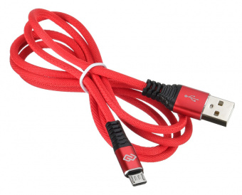 Кабель Digma MICROUSB-1.2M-BRAIDED-R USB (m)-micro USB (m) 1.2м красный - купить недорого с доставкой в интернет-магазине