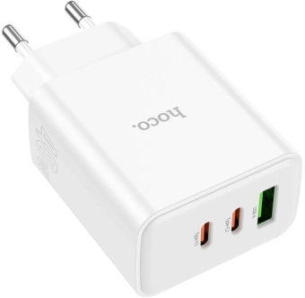 Сетевое зар./устр. Hoco C126A Pure power PD40W three-port(2C1A) charger(EU 40W (PD+QC) белый - купить недорого с доставкой в интернет-магазине