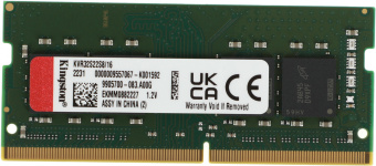 Память DDR4 16GB 3200MHz Kingston KVR32S22S8/16 Valueram RTL PC4-25600 CL22 SO-DIMM 260-pin 1.2В single rank Ret - купить недорого с доставкой в интернет-магазине