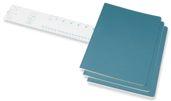 Блокнот Moleskine CAHIER JOURNAL CH023B44 XLarge 190х250мм обложка картон 120стр. нелинованный голубой (3шт) - купить недорого с доставкой в интернет-магазине
