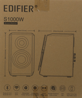 Колонки Edifier S1000W 2.0 коричневый 120Вт BT/Wi-Fi - купить недорого с доставкой в интернет-магазине