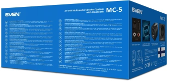 Колонки Sven АС MC-5 2.0 серый 50Вт BT - купить недорого с доставкой в интернет-магазине