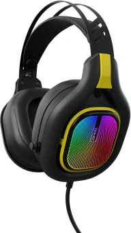Наушники с микрофоном GMNG HS-L630G черный/желтый 2.2м мониторные оголовье (1533561) - купить недорого с доставкой в интернет-магазине