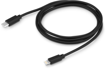 Кабель Buro PD18W USB Type-C (m)-Lightning (m) 1м черный - купить недорого с доставкой в интернет-магазине