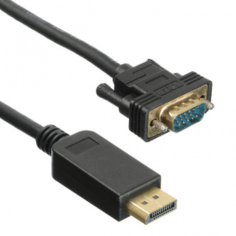 Кабель аудио-видео Buro 1.1v DisplayPort (m)/VGA (m) 3м. Позолоченные контакты черный (BHP DPP_VGA-3) - купить недорого с доставкой в интернет-магазине
