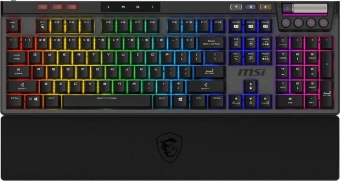 Клавиатура MSI STRIKE Pro W Silent механическая серый/черный USB Multimedia for gamer LED (подставка для запястий) (S11-43RU210-CLA) - купить недорого с доставкой в интернет-магазине