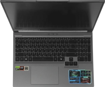 Ноутбук Maibenben X16C-R72556 Ryzen 7 H255 16Gb SSD512Gb NVIDIA GeForce RTX 5060 8Gb 16" IPS FHD+ (1920x1200) Windows 11 Home grey WiFi BT Cam 5200mAh (X16C-R725560F44HG4E10) - купить недорого с доставкой в интернет-магазине