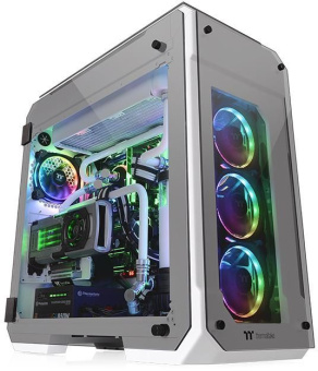 Корпус Thermaltake View 71 TG белый без БП ATX 9x120mm 4x140mm 2xUSB2.0 2xUSB3.0 audio bott PSU - купить недорого с доставкой в интернет-магазине