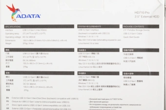 Жесткий диск A-Data USB 3.0 2TB AHD710P-2TU31-CBK HD710Pro DashDrive Durable 2.5" черный - купить недорого с доставкой в интернет-магазине