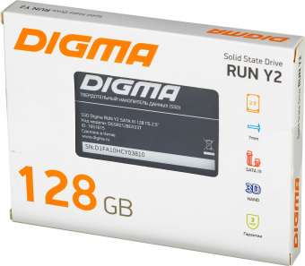 Накопитель SSD Digma SATA-III 128GB DGSR2128GY23T Run Y2 2.5" - купить недорого с доставкой в интернет-магазине