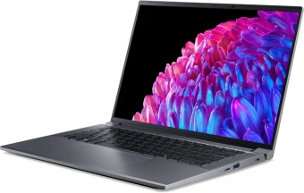 Ноутбук Acer Swift X 14 SFX14-72G-76LG Core Ultra 7 155H 16Gb SSD1Tb NVIDIA GeForce RTX4060 8Gb 14.5" OLED WQXGA+ (2880x1800) без ОС metall WiFi BT Cam (NX.KR8CD.001) - купить недорого с доставкой в интернет-магазине