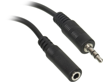 Кабель-удлинитель аудио Buro BAAC003-1 Jack 3.5 (m)/Jack 3.5 (f) 1м. черный - купить недорого с доставкой в интернет-магазине