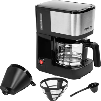 Кофеварка капельная Red Solution CM1534 600Вт черный/серебристый - купить недорого с доставкой в интернет-магазине