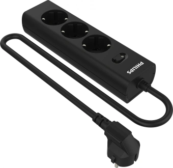 Сетевой фильтр Philips CHP2135BB/51 3м (3 розетки) черный (коробка) - купить недорого с доставкой в интернет-магазине