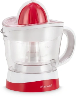 Соковыжималка цитрусовая Maxwell MW-1109 25Вт рез.сок.:700мл. белый/красный - купить недорого с доставкой в интернет-магазине