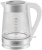 Чайник электрический Vitek VT-WK1030 1.7л. 2200Вт белый/серебристый корпус: стекло - купить недорого с доставкой в интернет-магазине