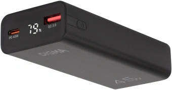 Мобильный аккумулятор Digma DGPF10E 10000mAh QC3.0/PD3.0 45W 4.5A USB-A/USB-C черный (DGPF10E45ABK) - купить недорого с доставкой в интернет-магазине