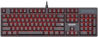 Клавиатура Defender Gk-596 механическая черный USB for gamer LED (45596) кабель 1.5м - купить недорого с доставкой в интернет-магазине