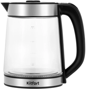 Чайный набор Kitfort КТ-6736 2л. 1530Вт черный/нержавеющая сталь корпус: стекло/металл/пластик - купить недорого с доставкой в интернет-магазине