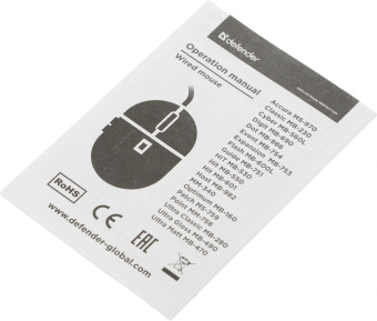 Мышь Defender Ultra Classic MB-280 черный оптическая 1600dpi USB 4but (52281) - купить недорого с доставкой в интернет-магазине