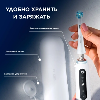 Зубная щетка электрическая Oral-B iO Series 5 iOG5.1A6.1WT белый - купить недорого с доставкой в интернет-магазине