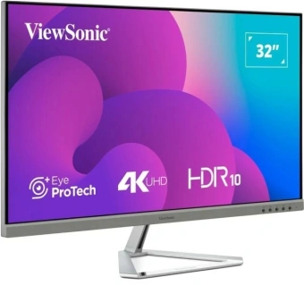 Монитор ViewSonic 31.5" VX3276-4K-MHD-2 серебристый VA LED 16:9 HDMI M/M матовая 350cd 178гр/178гр 3840x2160 60Hz DP 4K 6.9кг - купить недорого с доставкой в интернет-магазине