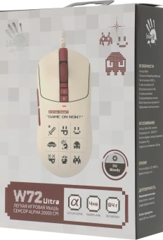 Мышь A4Tech Bloody W72 Ultra Pixels Red рисунок/бежевый/красный оптическая 20000dpi USB 6but (W72 ULTRA) - купить недорого с доставкой в интернет-магазине
