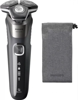 Бритва роторная Philips Series 5000 S5887/10 реж.эл.:3 питан.:аккум. серый - купить недорого с доставкой в интернет-магазине