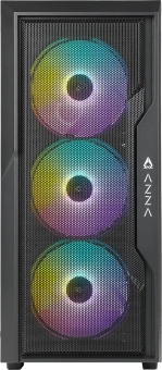 Корпус Azza Fighter черный без БП ATX 4x120mm 2x140mm 2xUSB2.0 1xUSB3.0 audio bott PSU - купить недорого с доставкой в интернет-магазине