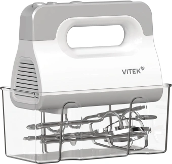 Миксер ручной Vitek VT-HM5001 800Вт белый/серебристый - купить недорого с доставкой в интернет-магазине