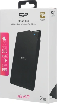 Жесткий диск Silicon Power USB3.0 2TB SP020TBPHDS03S3K S03 Stream 2.5" черный - купить недорого с доставкой в интернет-магазине