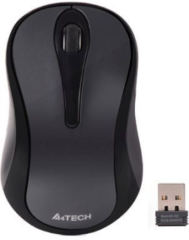 Мышь A4Tech G3-280NS серый/черный оптическая (1200dpi) silent беспроводная USB для ноутбука (2but) - купить недорого с доставкой в интернет-магазине