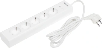 Сетевой фильтр Philips CHP2155WB/51 3м (5 розеток) белый (коробка) - купить недорого с доставкой в интернет-магазине