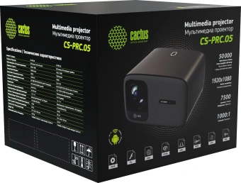 Проектор Cactus CS-PRC.05B.Full HD-A LCD 7500Lm LS 720Lm ANSI (1920x1080) 1000:1 ресурс лампы:50000часов 2xUSB typeA 2xHDMI 3.2кг - купить недорого с доставкой в интернет-магазине