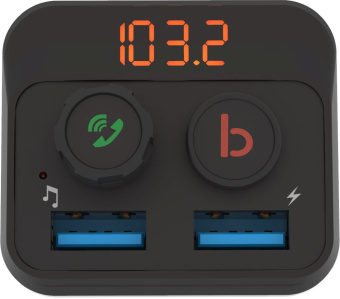 Автомобильный FM-модулятор Ritmix FMT-B100 черный MicroSD BT USB (80000554) - купить недорого с доставкой в интернет-магазине
