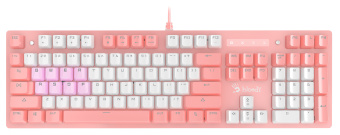 Клавиатура A4Tech B800 Dual Color механическая белый/белый USB for gamer LED (B800 PINK) кабель 1.8м - купить недорого с доставкой в интернет-магазине