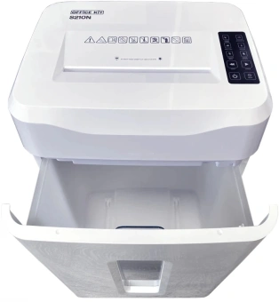 Шредер Office Kit S210N 3,9x38 белый (секр.P-4) фрагменты 16лист. 35лтр. скрепки скобы пл.карты CD - купить недорого с доставкой в интернет-магазине