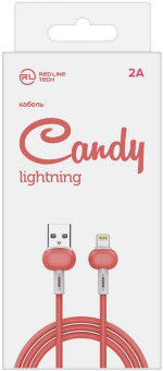 Кабель Redline Candy УТ000021989 USB (m)-Lightning (m) 1м красный - купить недорого с доставкой в интернет-магазине