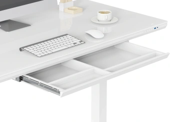Стол для компьютера Cactus CS-EGD-WWT электропривод столешница стекло белый каркас белый - купить недорого с доставкой в интернет-магазине