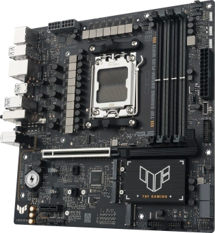 Материнская плата Asus TUF GAMING B850M-PLUS WIFI7 Socket AM5 AMD B850 4xDDR5 mATX AC`97 8ch(7.1) 2.5Gg RAID+HDMI+DP - купить недорого с доставкой в интернет-магазине