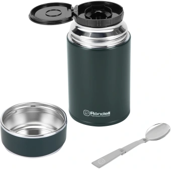 Термос для еды Rondell Aventura RDS-1660 0.7л. морская волна с чехлом картонная коробка - купить недорого с доставкой в интернет-магазине