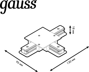 Соединитель Gauss TR136 белый - купить недорого с доставкой в интернет-магазине