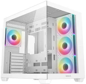 Корпус Deepcool CG530 4F белый без БП ATX 6x120mm 4x140mm 1xUSB3.0 audio bott PSU - купить недорого с доставкой в интернет-магазине