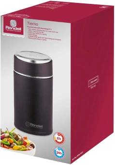 Термос для еды Rondell Tierno RDS-1661 0.7л. бордовый с чехлом картонная коробка - купить недорого с доставкой в интернет-магазине