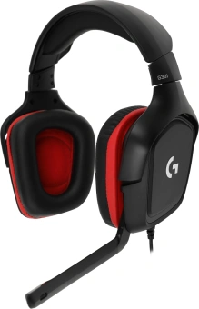 Наушники с микрофоном Logitech G331 черный/красный 2м мониторные оголовье (981-000758) - купить недорого с доставкой в интернет-магазине