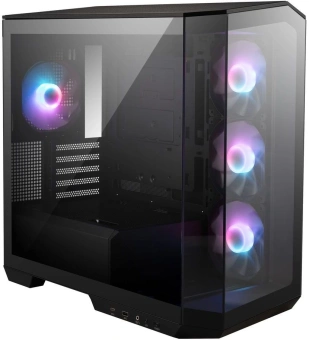Корпус MSI MAG Pano M100R PZ черный без БП mATX 3x120mm 4x140mm 1xUSB3.1 audio CardReader AirDuct bott PSU - купить недорого с доставкой в интернет-магазине