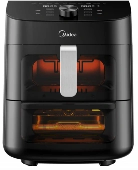 Аэрогриль Midea MAF-CY110A 11л 1550Вт черный/серебристый - купить недорого с доставкой в интернет-магазине