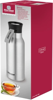 Термокружка для напитков Rondell Breve RDS-1883 0.5л. стальной матовый картонная коробка - купить недорого с доставкой в интернет-магазине