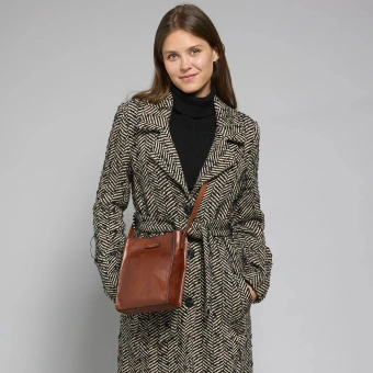 Сумка кросс-боди женская The Bridge Mirra 04160501/14 коричневая натур.кожа - купить недорого с доставкой в интернет-магазине